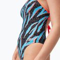 Speedo Allover Digital Lattice Tie-Back one-piece swimsuit black/picton blue/siren red 6