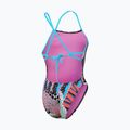 Speedo Allover Digital Tie Back one-piece swimsuit black/matcha green/siren red 2