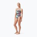 Speedo Allover Digital Tie Back one-piece swimsuit black/matcha green/siren red 4