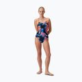 Women's one-piece swimsuit Speedo Allover Fixed Crossback true navy/siren red/punch blue 6