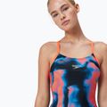 Women's one-piece swimsuit Speedo Allover Fixed Crossback true navy/siren red/punch blue 9