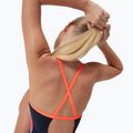 Women's one-piece swimsuit Speedo Allover Fixed Crossback true navy/siren red/punch blue 10