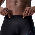 Speedo men's HyperBoom V-Cut Aquashort swimming boxers black/picton blue/siren red 8