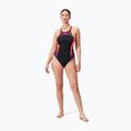 Speedo High Neck Splice Cross Back one-piece swimsuit black/plum dandy/siren red 6