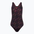 Speedo HyperBoom Allover Medalist black/plum dandy/siren red one-piece swimsuit
