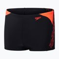 Speedo HyperBoom Splice Aquashort children's swimming boxers black/siren red