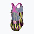 Speedo Digital Allover Splashback black/kiki pink/lemon drizzle children's one-piece swimsuit 2