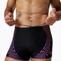 Men's Speedo Duo Logo Print Aquashort swim trunks black/coral sands/neon violet 4