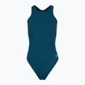 Ladies' one-piece swimsuit Speedo Racer Zip with Built in Swim Bra dark teal