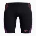Men's swim jammers Speedo Duo Logo Print Mid Jammer black/coral sands/neon violet 5