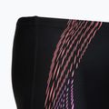 Men's swim jammers Speedo Duo Logo Print Mid Jammer black/coral sands/neon violet 4