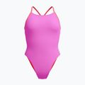 Women's one-piece swimsuit Speedo Solid Lattice Tie-Back neon violet