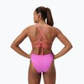 Women's one-piece swimsuit Speedo Solid Lattice Tie-Back neon violet 7