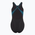 Women's one-piece swimsuit Speedo High Neck Splice Cross Back dark teal 2