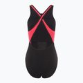Speedo women's one-piece swimsuit High Neck Splice Cross Back raspberry fill 2