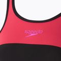 Speedo women's one-piece swimsuit High Neck Splice Cross Back raspberry fill 3