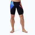 Men's Speedo Placement Digital V-Cut Jammer swim trunks lava blur/speedo black 5