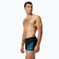 Speedo Medley Logo Aquashort men's swimming boxers black/picton blue 3