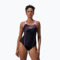Women's one-piece swimsuit Speedo Medley Logo Medalist neon violet 5