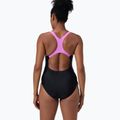 Women's one-piece swimsuit Speedo Medley Logo Medalist neon violet 7