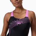 Women's one-piece swimsuit Speedo Medley Logo Medalist neon violet 9