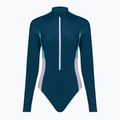 Speedo women's one-piece swimsuit Zip Colorblock dark teal