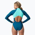 Speedo women's one-piece swimsuit Zip Colorblock dark teal 6