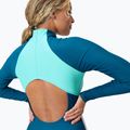 Speedo women's one-piece swimsuit Zip Colorblock dark teal 7