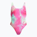 Ladies' one-piece swimsuit Speedo Flu3nte Printed Convertible coral sands