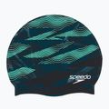 Speedo Printed Silicone swimming cap dark teal semi tide