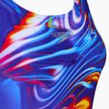 Women's one-piece swimsuit Speedo Placement Digital Powerback molten blend/cobalt pop 3