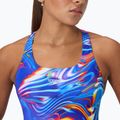 Women's one-piece swimsuit Speedo Placement Digital Powerback molten blend/cobalt pop 5