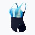 Ladies' one-piece swimsuit Speedo Shaping Contour Eclipse Printed true navy/berry 3