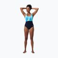 Ladies' one-piece swimsuit Speedo Shaping Contour Eclipse Printed true navy/berry 6