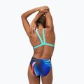 Women's one-piece swimsuit Speedo Allover Digital Leaderback lava blur/speedo black 5