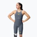 Women's fastskin Speedo Fastskin LZR Pure Valor 2.0 Closedback Kneeskin grey lead / acadia blue / mainline