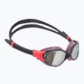 Women's swim goggles Speedo Biofuse 2.0 Mirror vintage fog / steel / silver mirror