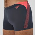 Men's swim boxers Speedo Hyper Boom Splice grey lead/neon coral 5