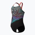 Children's one-piece swimsuit Speedo Digital Placement Powerback neon coral 3