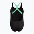 Children's one-piece swimsuit Speedo Allover Pwerbackback black/alfalfa green 2