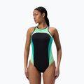 Women's one-piece swimsuit Speedo High Neck Splice Cross Back turquoise gem