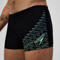 Men's swim boxers Speedo Medley Logo Aquashort black/alfalfa green 5