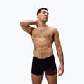 Men's swim boxers Speedo Medley Logo Aquashort black/neon coral