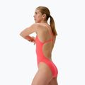 Women's one-piece swimsuit Speedo FL Solid V-Back neon coral 3
