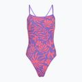Women's one-piece swimsuit Speedo FL Printed Web Back coral cluster/indigo glow