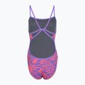 Women's one-piece swimsuit Speedo FL Printed Web Back coral cluster/indigo glow 2