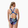 Women's one-piece swimsuit Speedo FL Printed Leaderback ripple melody/lagoon blue 2
