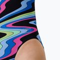 Women's one-piece swimsuit Speedo FL Printed Leaderback ripple melody/lagoon blue 6