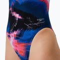 Women's one-piece swimsuit Speedo FL Printed Turnback electro static/lagoon blue 6