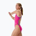 Women's one-piece swimsuit Speedo FL Solid Tri Back flare pink/indigo glow 3